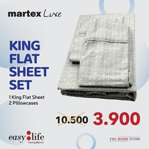 Martex Luxe King Flat  Bedsheet Set