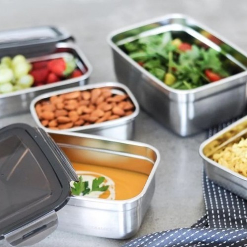 Lock and Lock Stainless Steel Container Rectangle 670 ml Deals