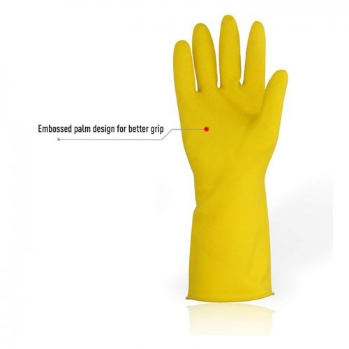 Lock and Lock Rubber Gloves Short 31Cm Yellow Kitchen Towels Bath