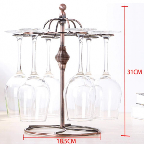 Easylife Rustic Metal Stem Glass Holder 28cm Hotel Kitchen Home