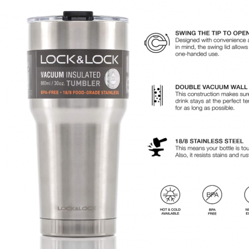 Lock and Lock Swing Tumbler 700Ml Coffee Bottle Flask