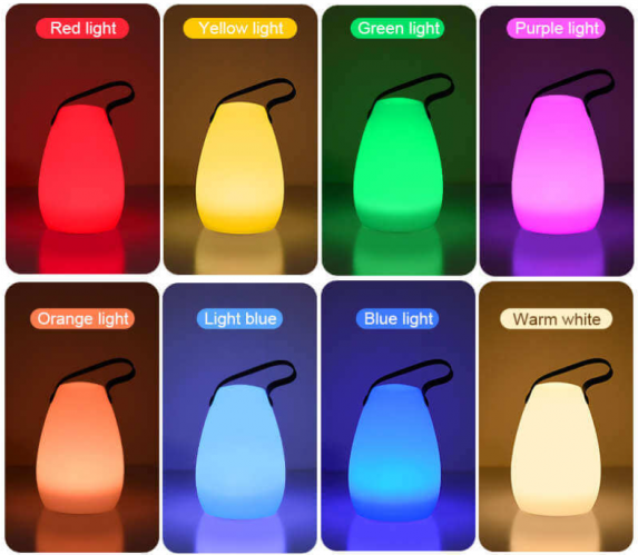 LED Lamp Indoor & Outdoor RGB Lighting Cylindrical 18x32Cm 1pc
