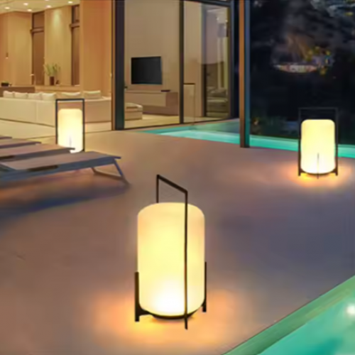 LED Lamp Indoor & Outdoor RGB Lighting Cylindrical 18x32Cm 1pc