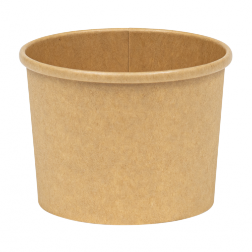 Kraft Soup Tray 1x500pcs 12oz without lid Disposables