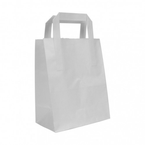 White Disposables Flat Handle Large 25pcs Pack