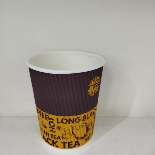 Disposables Ripple Paper Cup 12 Oz 1set x 25Pcs