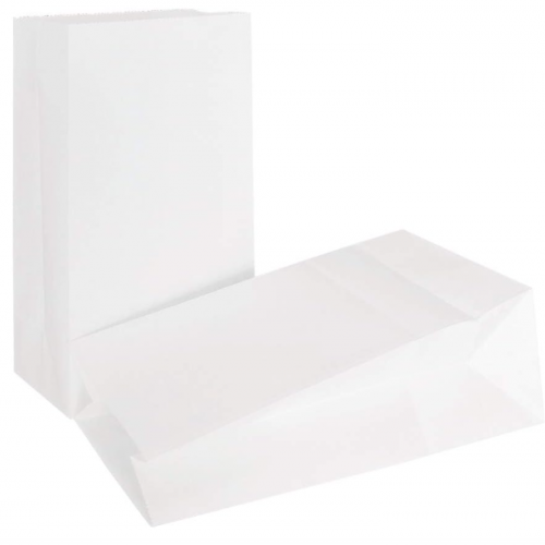 Sos White Disposable Paper Bag Medium 1pack 25pcs each
