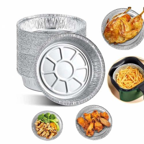 Aluminum Kunafa Container Round with lid 430Ml 1x1000Pcs