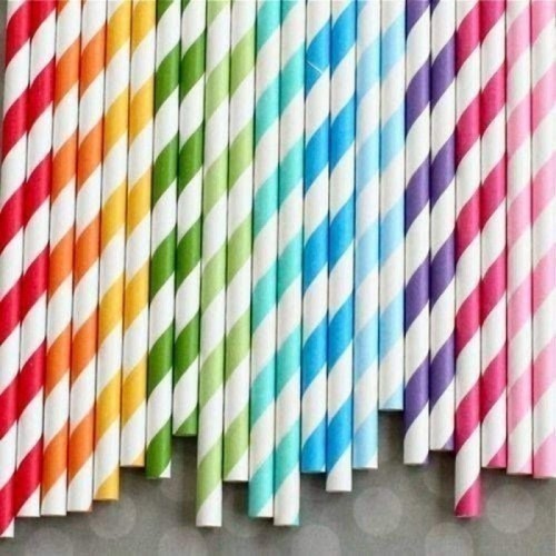 Paper Straws Assorted colors 25Pcs Party Kitchen Deals