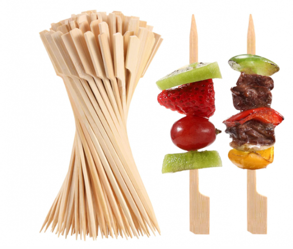 Bamboo Teppo Paddle Skewers 18Cm 1x100Pcs Disposables