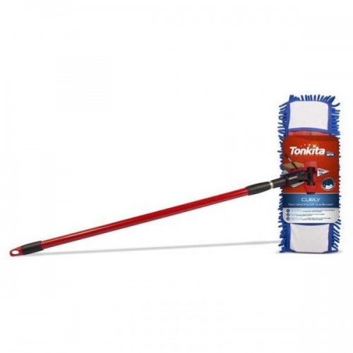 Tonkita Curly Flat Floor Mop with Stick Cleaning Tools