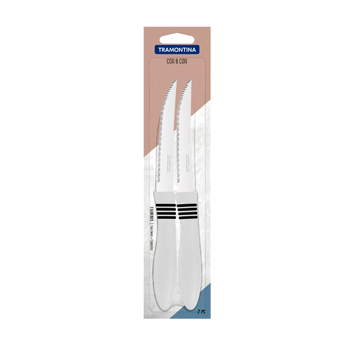 Tramontina Cor and Cor Steak Knife 2Pc 5In