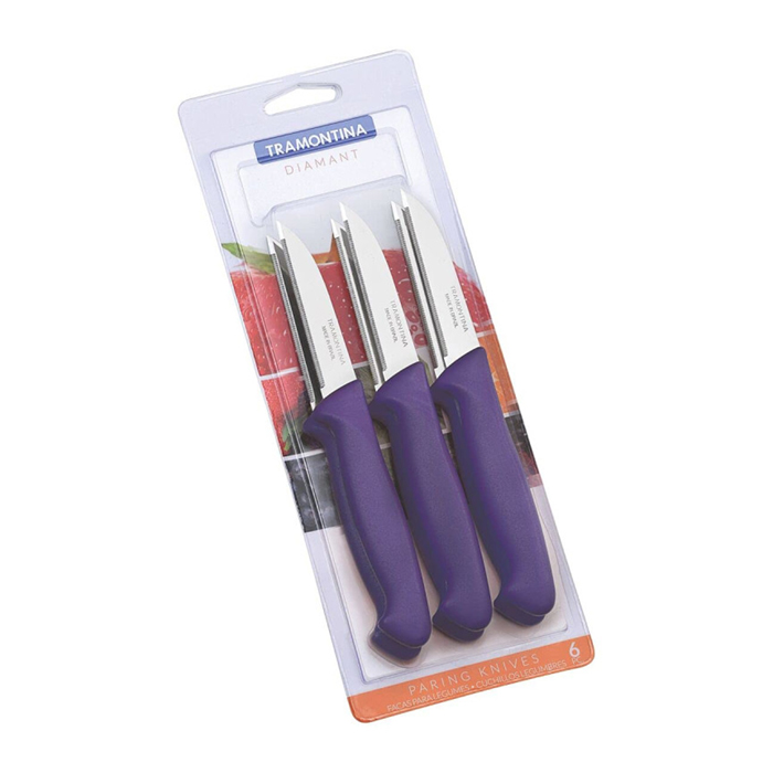 Tramontina Paring Knife Purple 6Pc Set