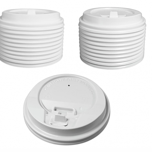 Disposable White Lid for 8 Oz Paper Cups 1set x 50pcs
